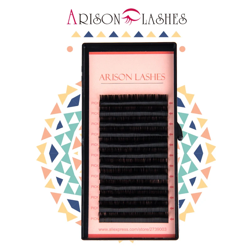 Ресницы Arison для наращивания все размеры искусственные ресницы синтетический