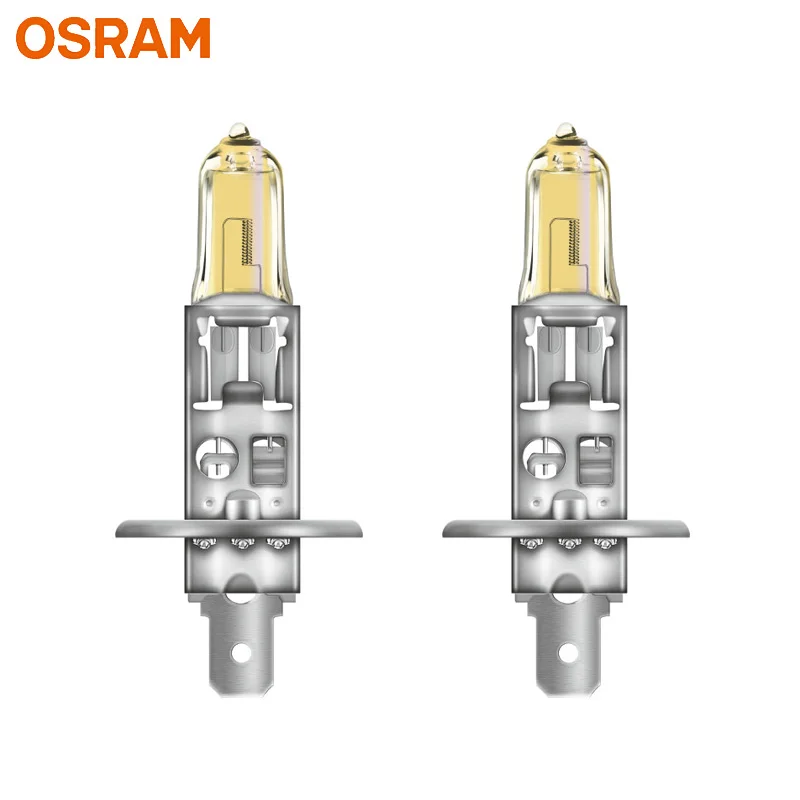 Галогенные противотуманные фары OSRAM H1. Автомобильная фара желтого цвета. лампа на