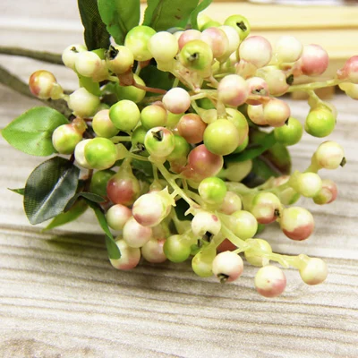 white pink 4 цвета 5 шт. декоративные клубничный фруктовый ягода, искусственный цветок цветы из шелка, фрукты, украшение для свадьбы, дома, украшения растения из шелка - Цвет: white pink