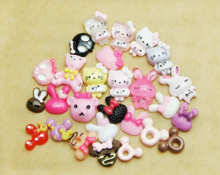 Japanese nail jewelry wholesale resin painted a variety of small animal rabbit skull | Красота и здоровье
