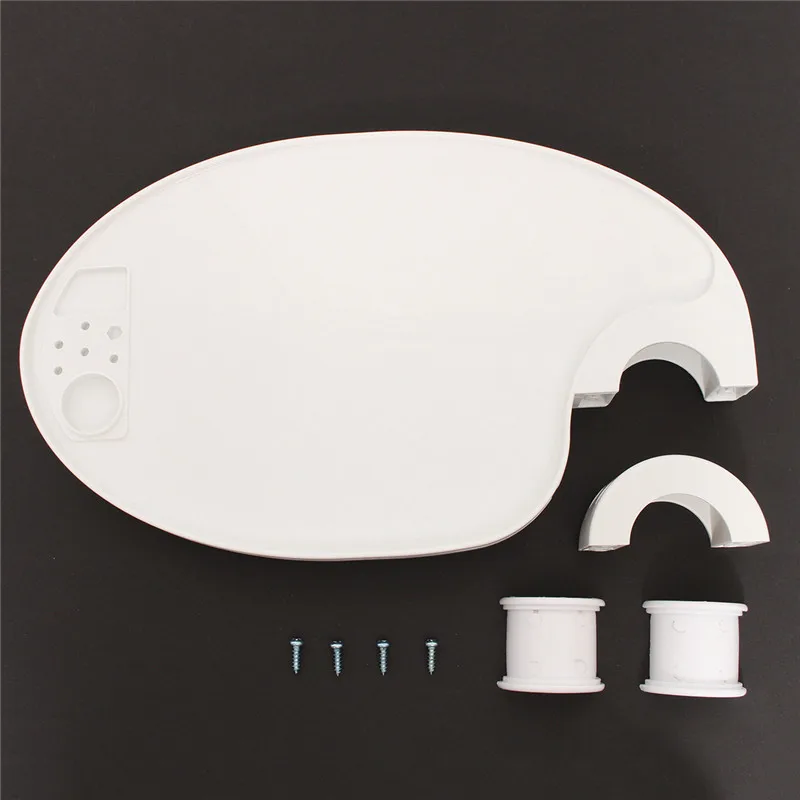Dental Scaler Chair Plastic Rotatable Plate Post Mounted Shelf Table Oval Shape Clinic Dentistry Accessories |