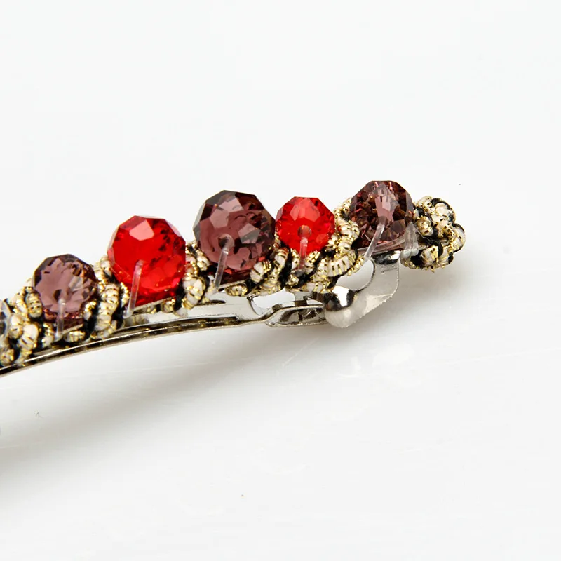 iMucci 1PC Women Girls Elegant Bling Headwear Crystal 6 Color Elastic Hairpin Barrette Hair Clip | Украшения и аксессуары