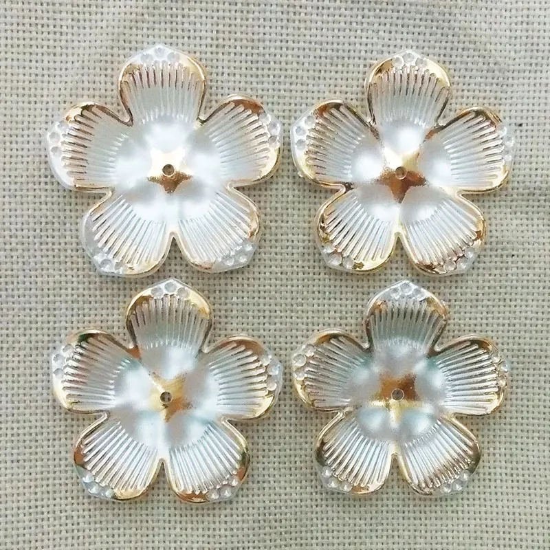 Брошь в форме цветка с отверстием основа для кабошона ожерелье искусственным