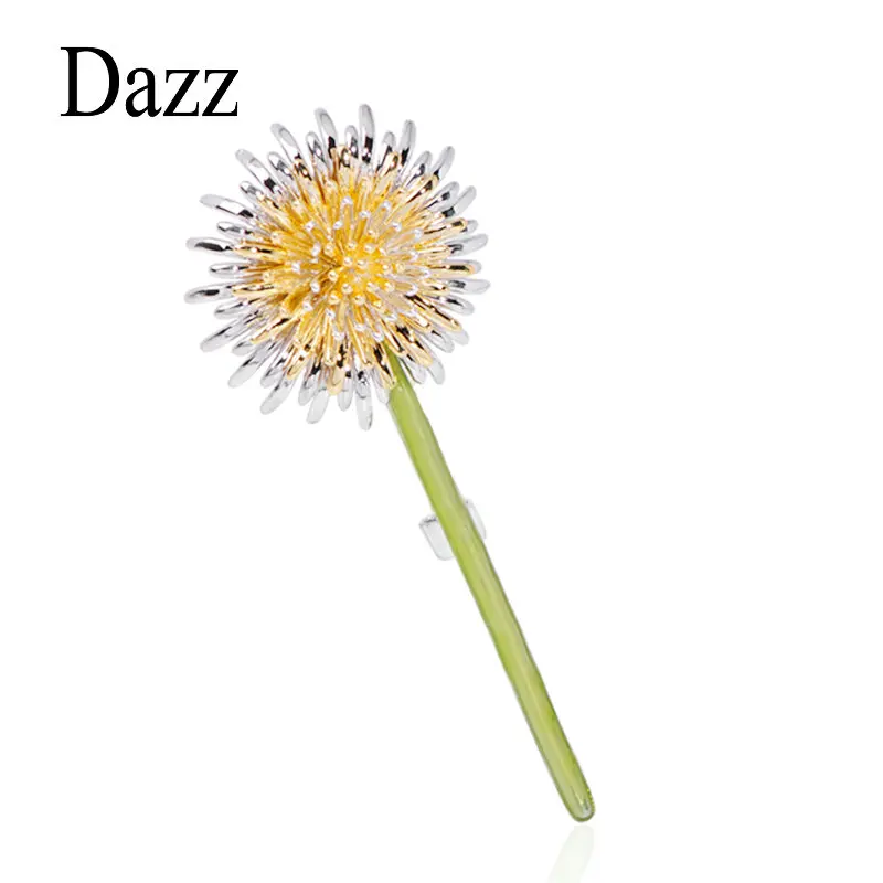 Dazz модная брошка с цветком подсолнечника цветная эмалированная медная заколка