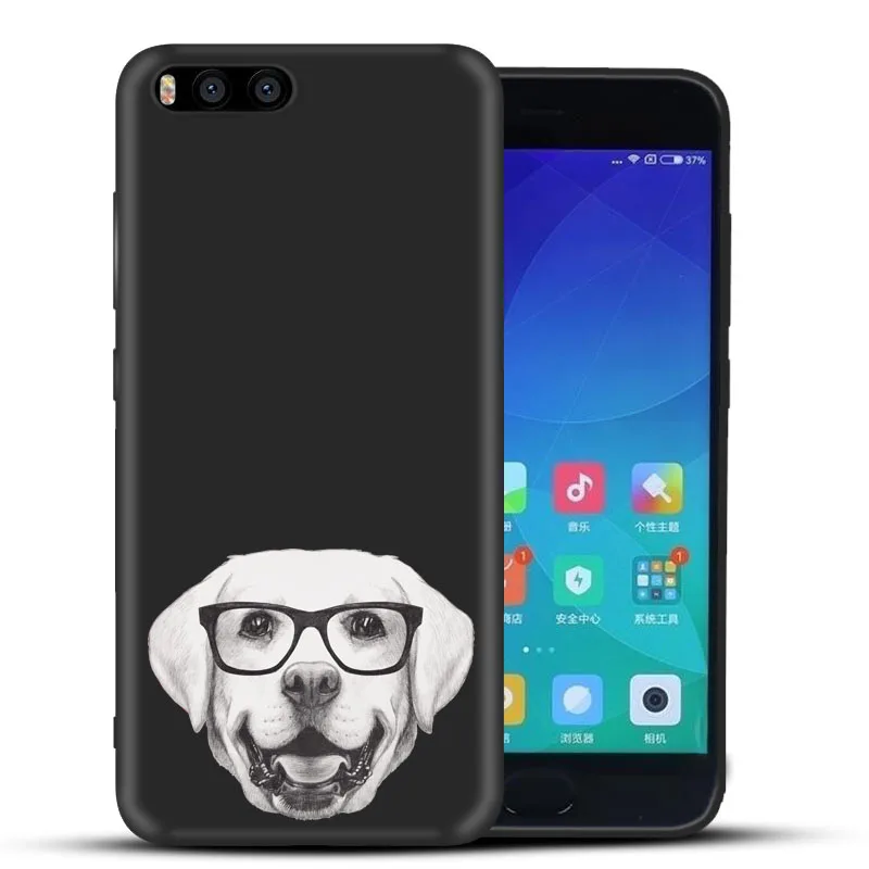 Five colors Case for Xiaomi Mi6 Luxury Full Cover Soft Silicone Plus Cartoon Printed Pattern Back Capa Coque |