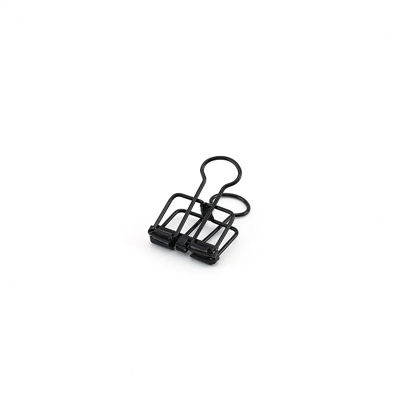 Black S Mr Paper 8 Colors 3 Sizes Ins Colors Gold Sliver Rose Green Purple Binder Clips Large Medium Small Office Study Binder Clips - Цвет: Black S