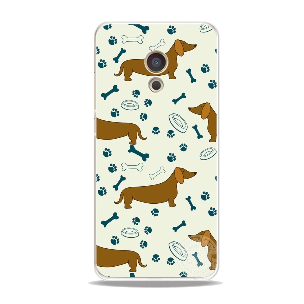 HAMEINUO Такса doxie Цветок Собака Щенок крышка чехол для телефона Meizu M5 M5S M6 M2 M3 M3S MX4 MX5 MX6