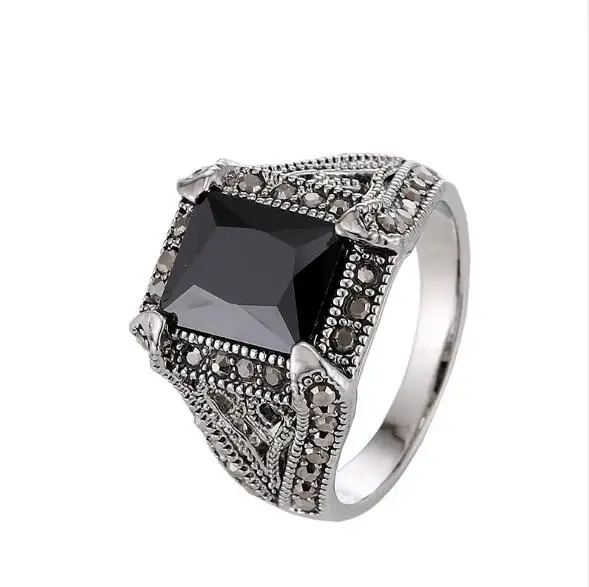 Высокое качество нержавеющая сталь для мужчин красный/черный квадратной формы с