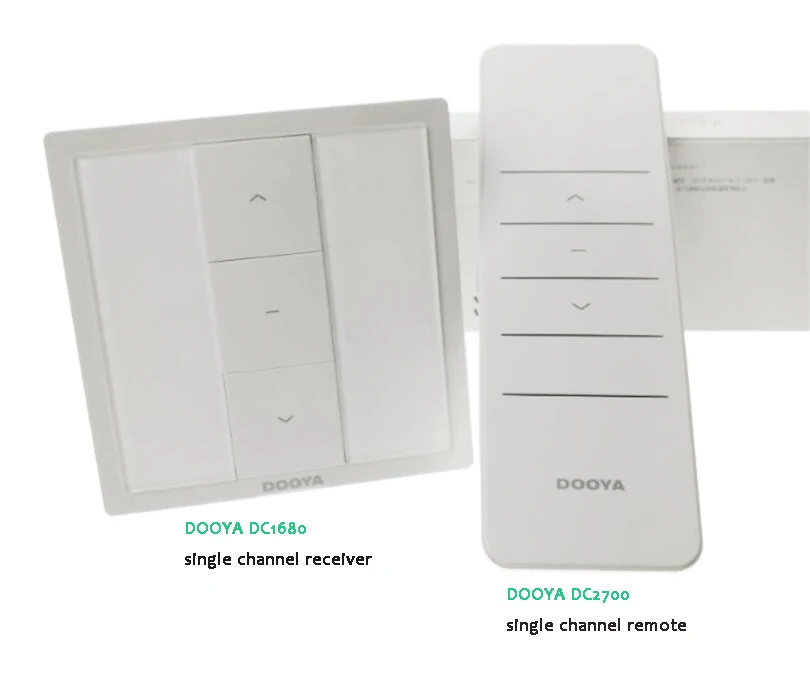 Dooya 86 мм настенный выключатель DC1680 DC114B DC1665 DC1651 DC1653 DC2150A одиночные двойные каналы переключатель дистанционного управления для всех S трубчатый двигатель - Цвет: DC1680 with DC2700