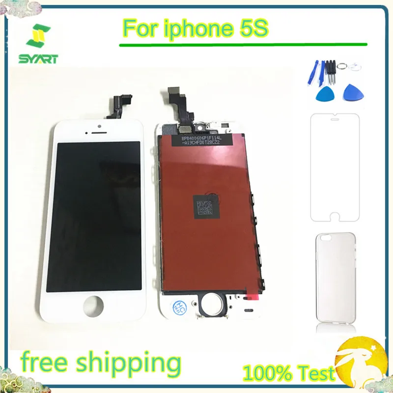 100% протестированный AAA качественный ЖК дисплей для iphone5S + сенсорный экран