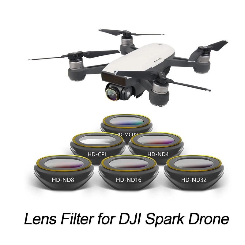 BRDRC DJI свеча фильтра Drone Камера Gimbal Spark объектива фильтр УФ CPL ND4 ND8 ND16 ND32 для