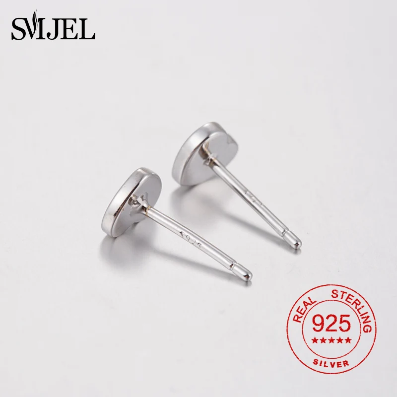 Женские серьги-гвоздики SMJEL простые элегантные серьги с изящным сердцем в
