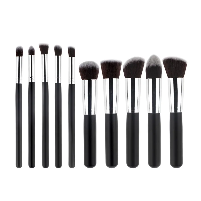10PCS Soft Synthetic Hair Makeup Brushes Set Tools Make-up Toiletry Kit Woo MakeUp Brush Sets Cosmetic Foundation Powder |