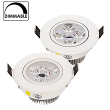 9W 12W 15W LED Downlight  Dimmable Warm White Nature White Pure White Recessed LED Lamp Spot Light AC85-265V