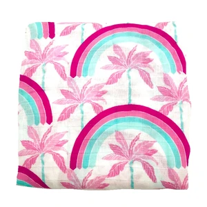 Детское одеяло из 70% бамбукового волокна, 30% хлопок, для пеленания новорожденных