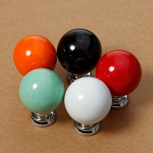 1 шт. круглая красивая керамическая ручка в современном садовом стиле|ceramic handle|round