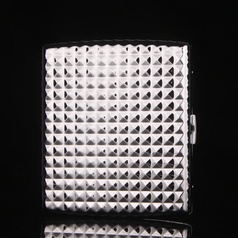 Bright Chrome Irregular Embossed Version 20 Pcs High-end Stainless Steel Boutique Cigarette Case Box KUBOY Slim Gift - Цвет: Серебристый