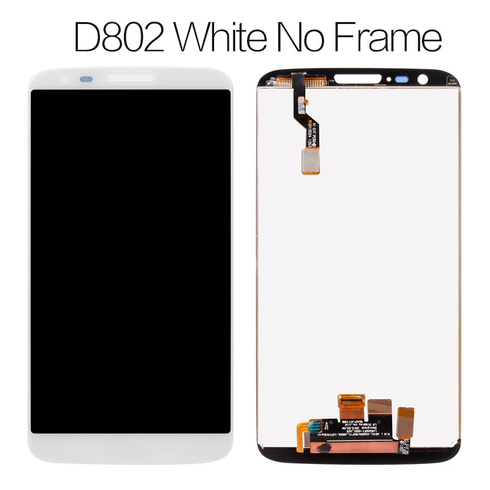 D802 White 5,2 ''для LG G2 ЖК-дисплей сенсорный экран для LG G2 ЖК-дисплей D800 D801 D802 D805 D803 VS980 F320 LS980 ЖК-замена - Цвет: D802 White