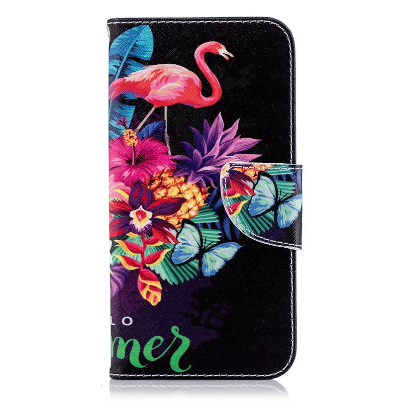 Wekays чехол милый мультфильм Фламинго кожаный для Samsung Galaxy J3 2017 J330 J5 J530 J7 J730
