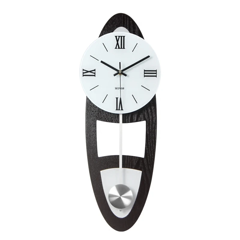 Новый китайский дерево часы Творческий Часы современный минималистский