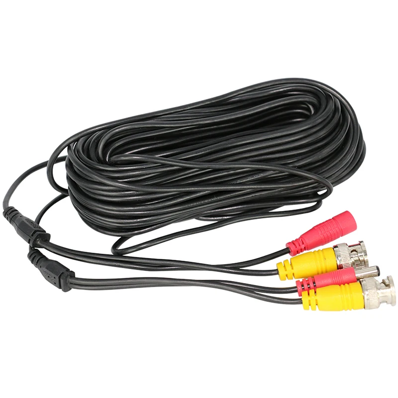 BNC Video Power Siamese Combo Cable 65 inch 18 M for Analog AHD CVI CCTV Surveillance Camera DVR Kit | Безопасность и защита