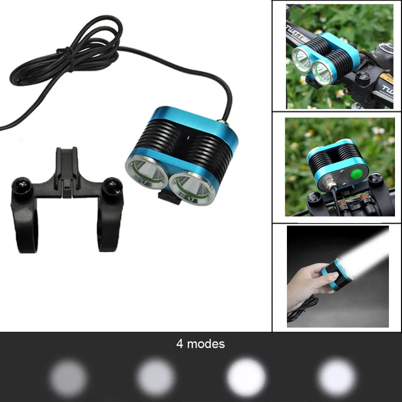 2018 True 2000LM 2 X XM L T6 LED USB Водонепроницаемая лампа для велосипедных фар безопасности и