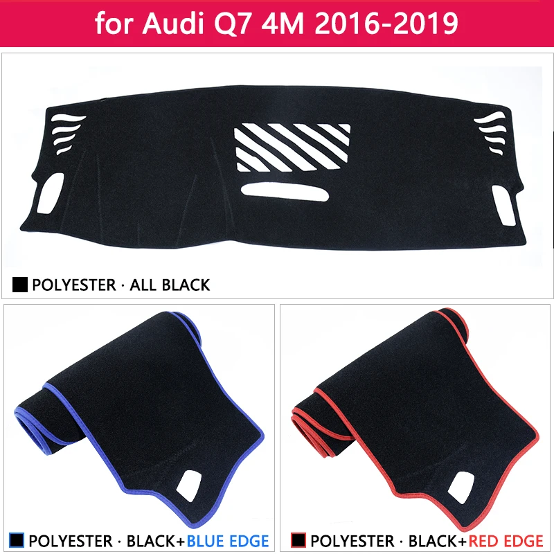 Для Audi Q7 4 M 2016 2017 2018 2019 Противоскользящий анти-УФ коврик на приборную панель