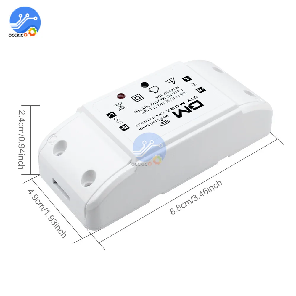 Sonoff DM AC 90 V-250 V умный пульт дистанционного управления Wifi переключатель Diy таймер беспроводной прерыватель смарт WiFi розетка Смарт для Google Home
