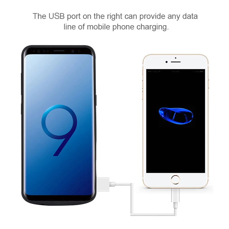 Внешний аккумулятор 6000 мАч для Samsung Galaxy S9 Plus S9Plus резервный телефона чехол