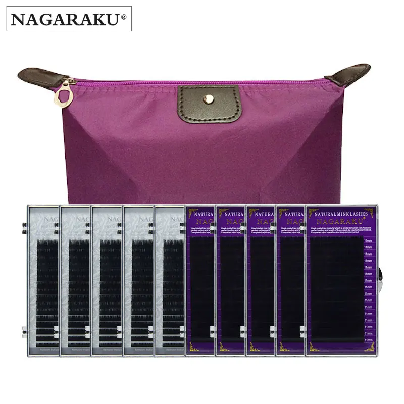 Nagaraku Портативный ресницы расширение комплект макияж 5 случаях штучные и Набор