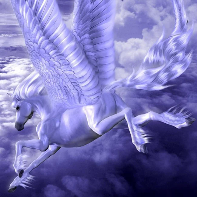ZFXDJS013 Pegasus наборы 5D алмазная картина мультфильм Единорог Эльф девушки фото Полный Круглый дрель вышивка украшение дома мозаика вышивка крестиком - Цвет: ZFXDJS013