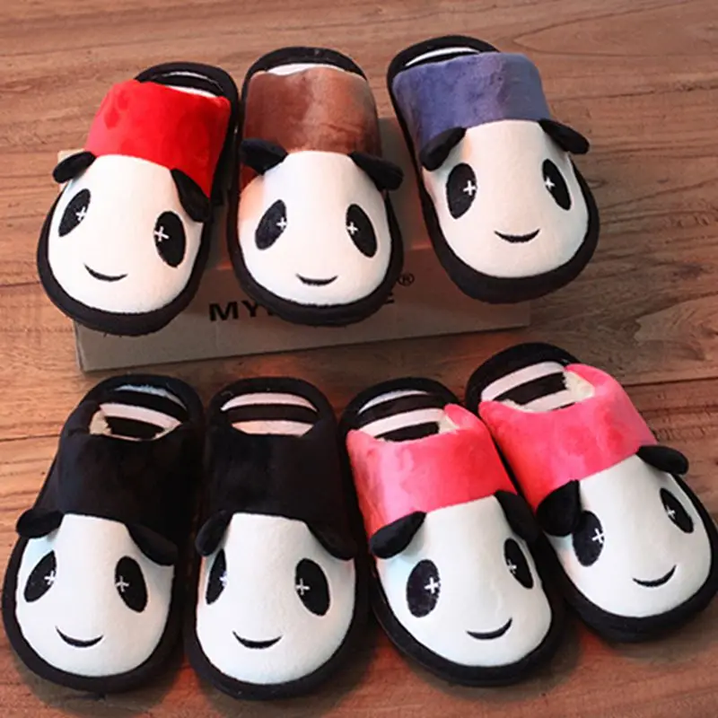 Симпатичная домашняя обувь меховые плюшевые тапочки плоская подошва домашние с