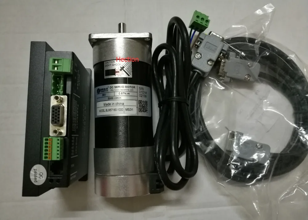 Сервопривод с ЧПУ Leadshine servo drive ACS606 работает 36-60 В постоянного тока и бесщеточный Серводвигатель BLM57180-1000 кодировщик 1000 линий