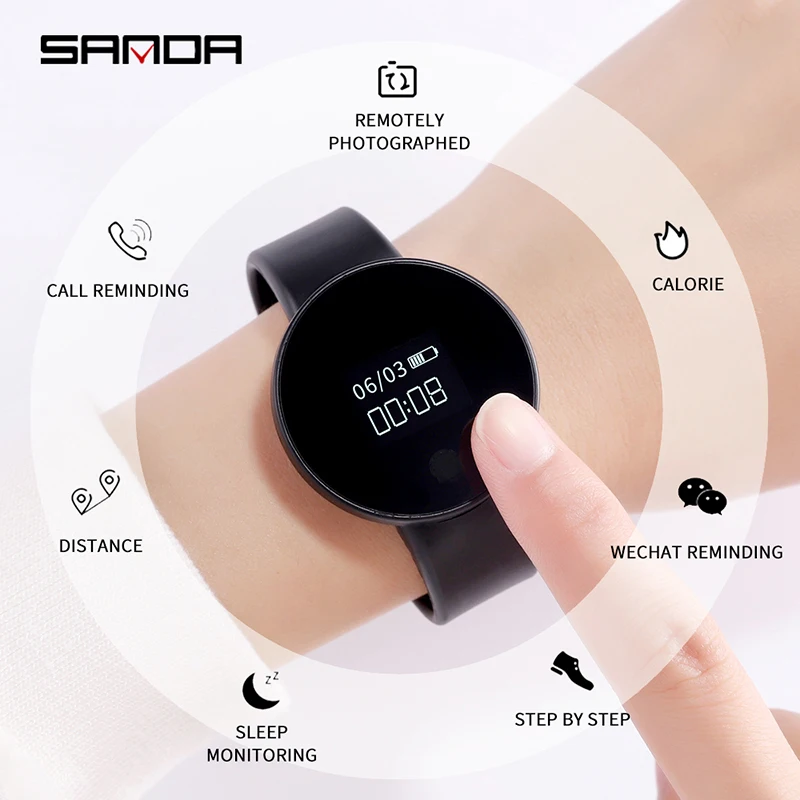 Смарт-часы SANDA IOS Android водонепроницаемые спортивные часы Bluetooth мужские и женские