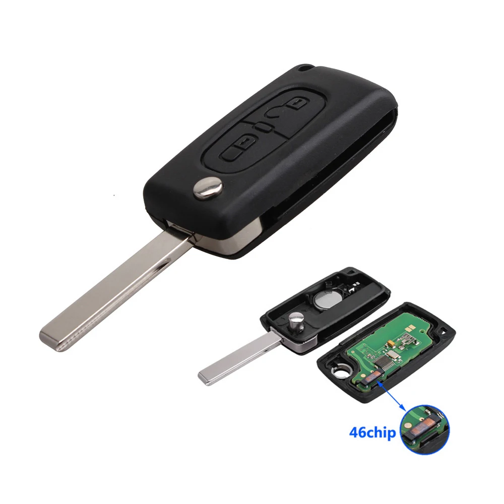 2 кнопки 433 МГц PCF7961 чипы транспондера дистанционный брелок для Peugeot 207 307 308 407|key for