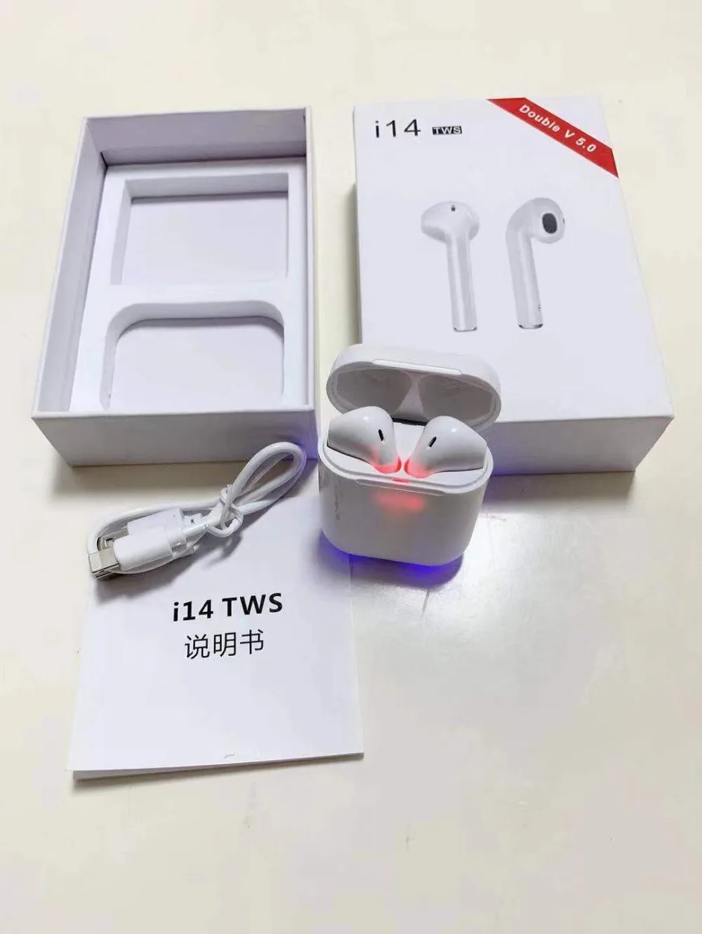 2019 i14 наушники вкладыши TWS с 1:1 Беспроводной Bluetooth 5 0 сенсорный Управление для iPhone