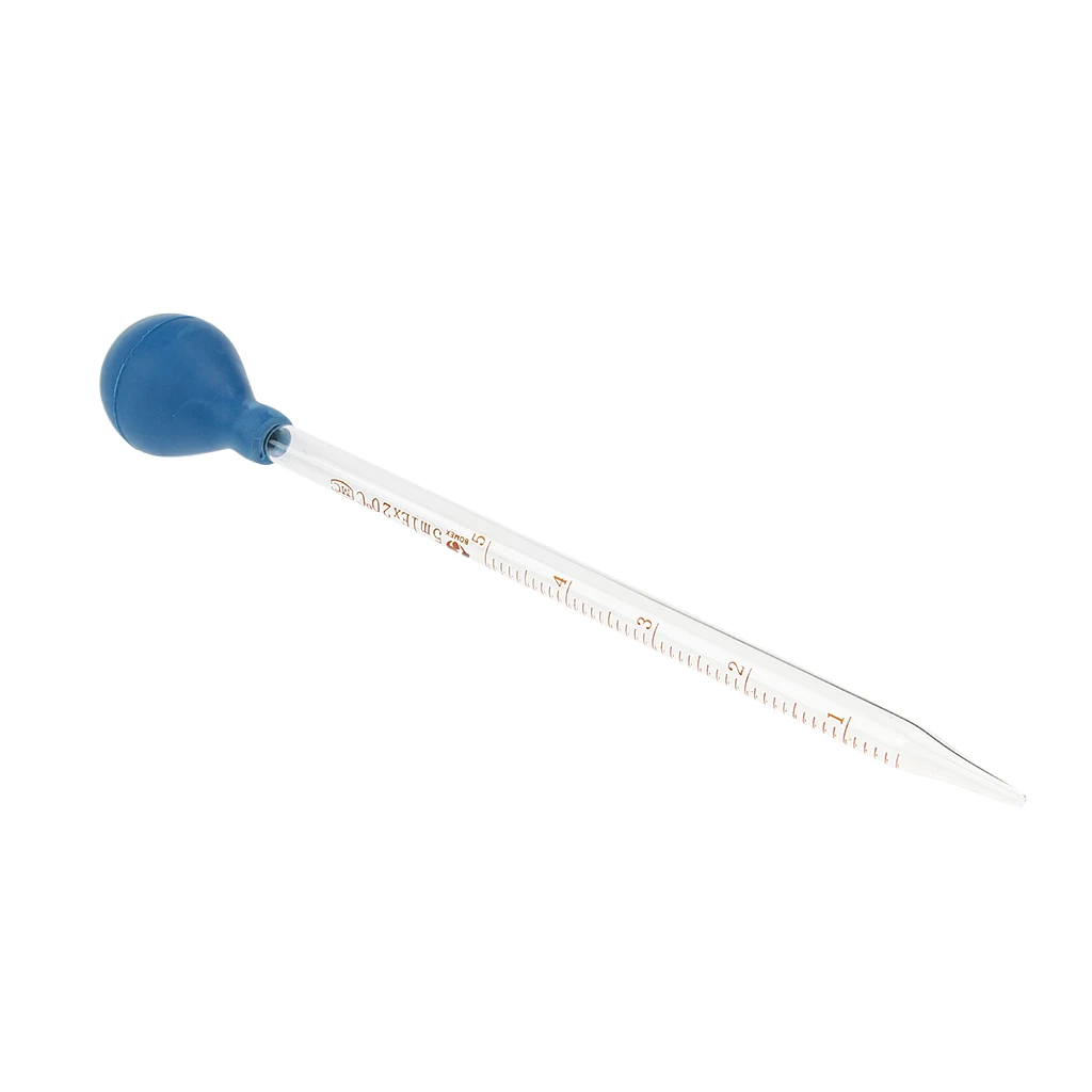 

Glass Graduated Pipette with Rubber Cap Lab Chemistry Dropper Dispensing 5ml