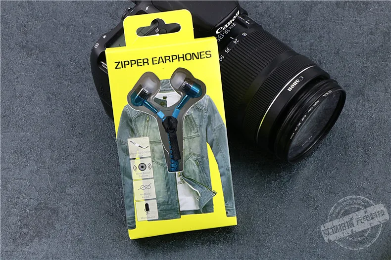 Новые проводные наушники с металлической молнией универсальные спортивные