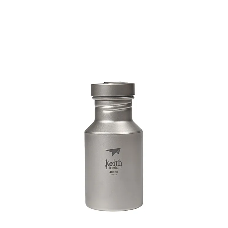 400ml Ti3030 Keith открытый титановые чайники для воды с титановыми крышками посуда для напитков Кемпинг ультралегкие дорожные бутылки для воды 400 мл 550 мл 700 мл - Цвет: 400ml Ti3030
