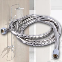 new arrival stainless steel hose 1 2m shower hose flexible bathroom water pipe silver color common pumbing hoses