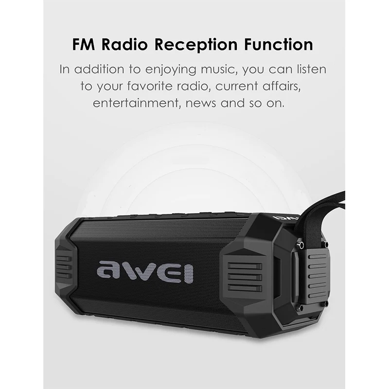 Awei Y280 4000 мАч Внешний аккумулятор NFC Беспроводной Bluetooth 4,2 динамик бас fm-радио водонепроницаемый открытый динамик без рук