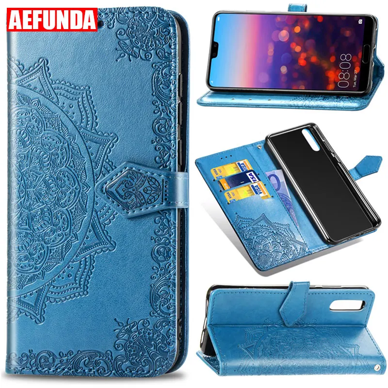 Чехол книжка с цветком Мандала для Huawei P10 P20 P30 Pro Lite Case Holster Mate 20 10 Honor 8X P Smart 2019 PU