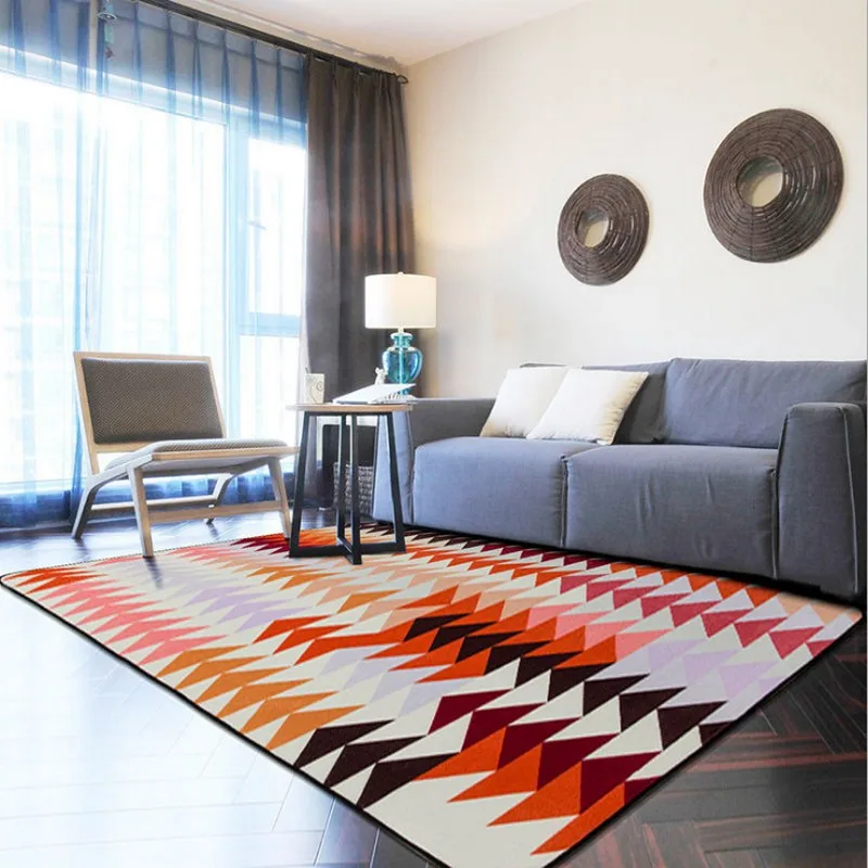

European style Rug 100*150cm Modern Geometric alfombra for Living Room Parlor Area Rugs Home Decorative Floor Carpets for Bedroo