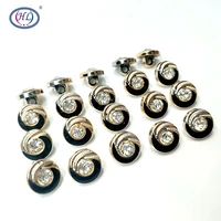 hl 50150pcs 11mm new plating buttons with rhinestones shank diy apparel sewing accessories shirt