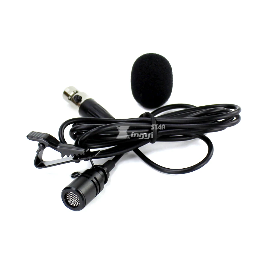 Проводной конденсаторный микрофон Mini XLR TA4F 4 контактный петличный с зажимом для