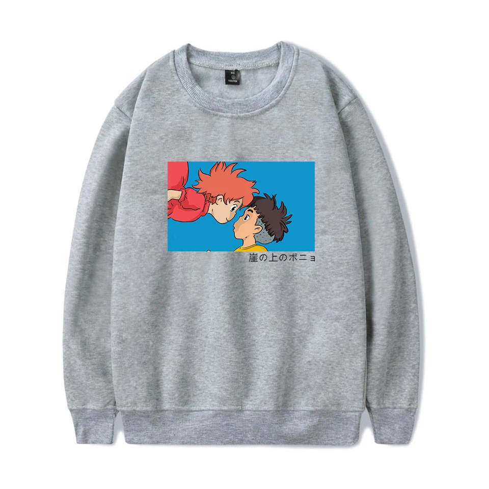 Ponyo на скале Для мужчин толстовки с капюшоном HoodieMale Off черно белые Кей поп
