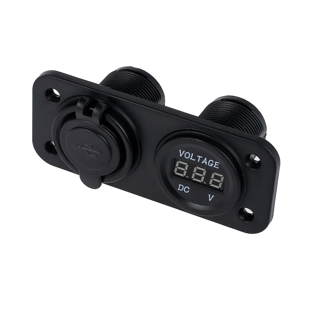 Justech Dual USB 3.1A зарядное устройство и вольтметр 12 в прикуриватель разъем для gps IPhone