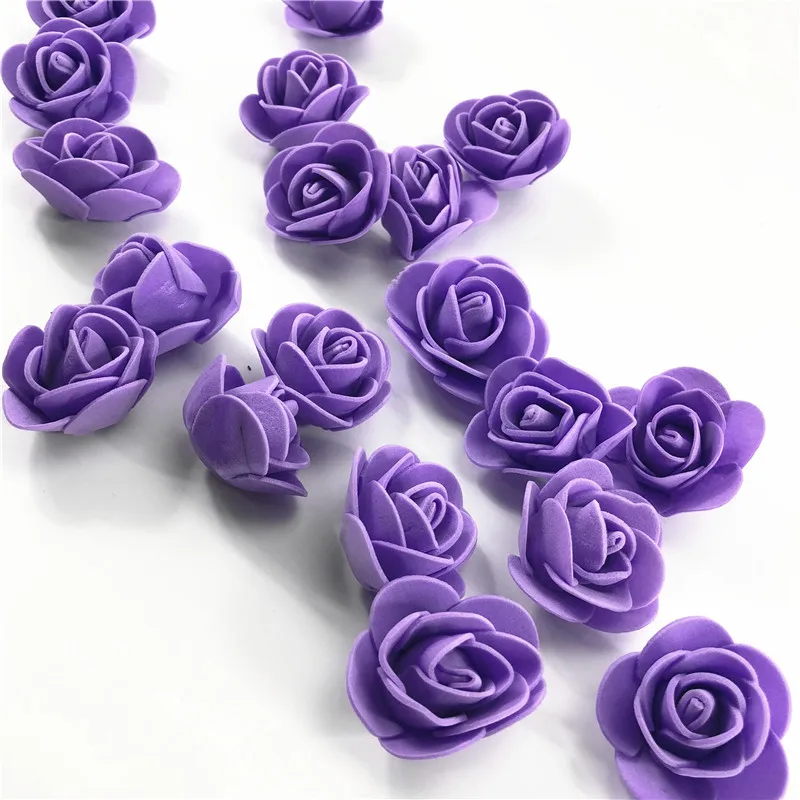 600PCS PE ROSE purpl Подарок на день Святого Валентина, сделай сам, форма для Мишки из пенопласта, 600 шт., ПЭ, искусственные розы, головки цветов, роза, медведь, собака, форма, аксессуары, сумка, набор инструментов - Цвет: 600PCS PE ROSE purpl