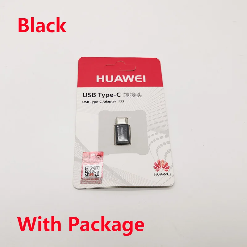 Black With package huawei usb type-c адаптер USB 3,1 Micro USB конвертер для huawei P20 lite mate 20 P10 P9 pro зарядный кабель Tipe C - Цвет: Black With package