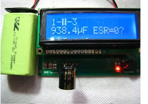 M8 ESR метр-1602 LCD Транзистор тестер Конденсатор индуктивность резистор NPN PNP Mosfet